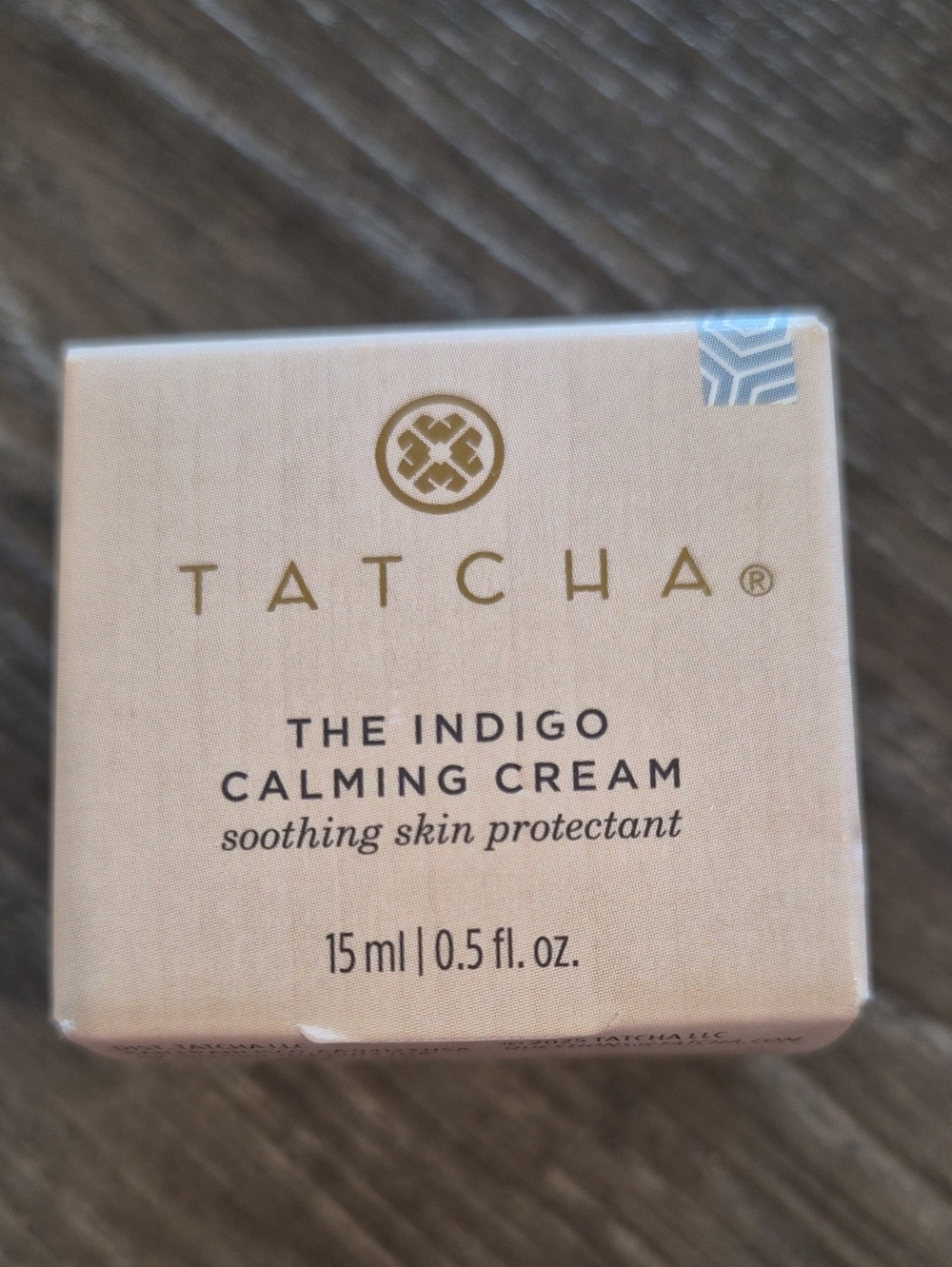 Tatcha Beige and Blue The Indigo Calming Cream Box